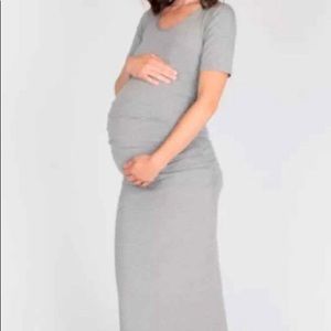 NWT Nom Maternity striped maxi dress - so soft and pretty! (Size Large)